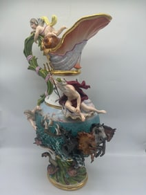 A MEISSEN PORCELAIN 'ELEMENTS' EWER EMBLEMATIC OF WATER