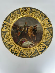 ANTIQUE ROYAL VIENNA HAND PAINTED NAPOLEON PLATE