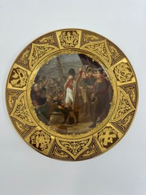 ANTIQUE ROYAL VIENNA HAND PAINTED NAPOLEON PLATE