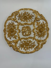 Antique Meissen Porcelain gilded charger