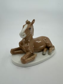 Rare Antique Meissen Porcelain Pony