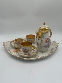 Antique KPM Parcel Gilt Porcelain Tea Set