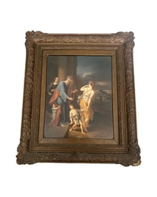 ANTIQU KPM PORCELAIN PLAQUE: THE BANISHMENT OF HAGAR