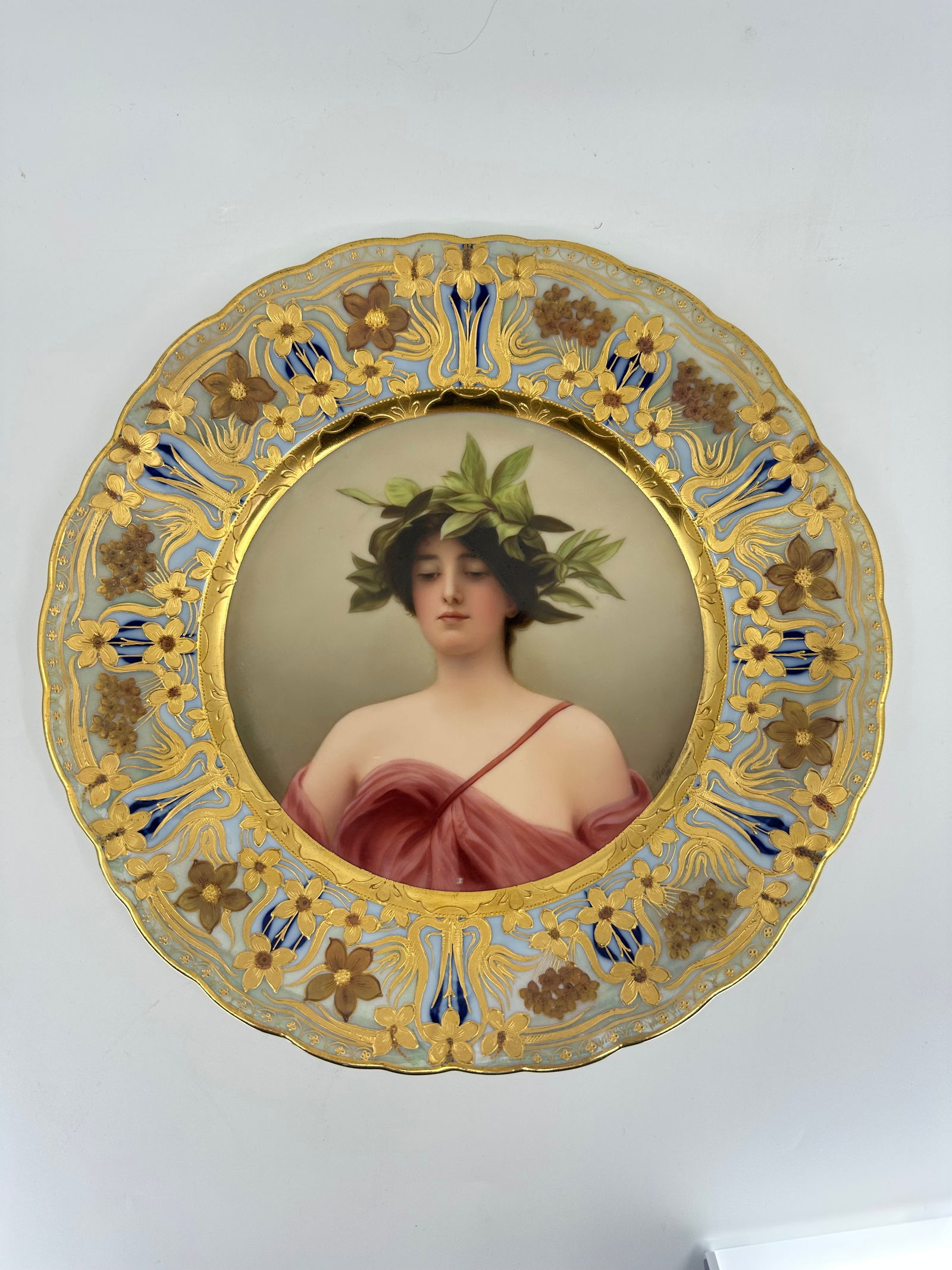 Royal Vienna Plate of Daphne Signed Wagner (1 of 4)