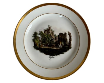 Antique Meissen Porcelain topographical plate