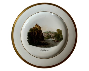 Antique Meissen Porcelain topographical plate