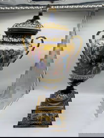 Monumental Antique Royal Vienna Mythological Vase