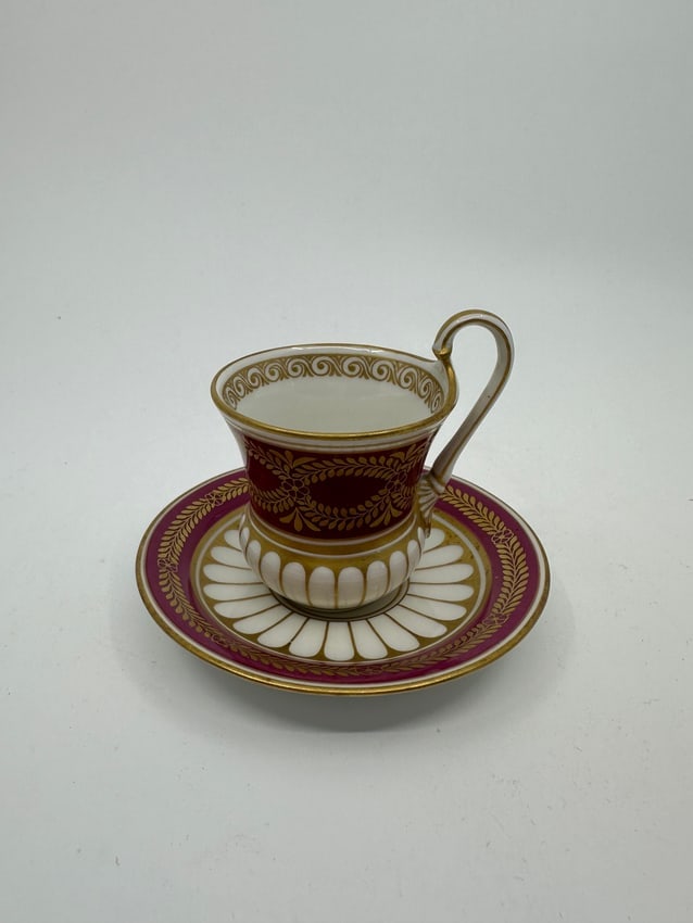 Antique KPM mocha cup and saucer (1 of 5)