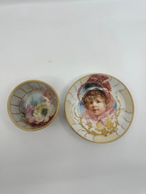 Rare Antique KPM Porcelain Weichmalerei cup and saucer