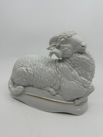 Meissen Max Esser (Barth 1885-1945 Berlin), A ram from the centrepiece “Reineke Fuchs”