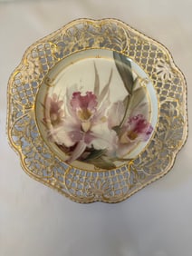 Rare Antique KPM reticulated Weichmalrei plate