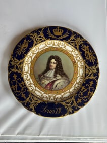 Antique Sevres plate of King Louis XIV