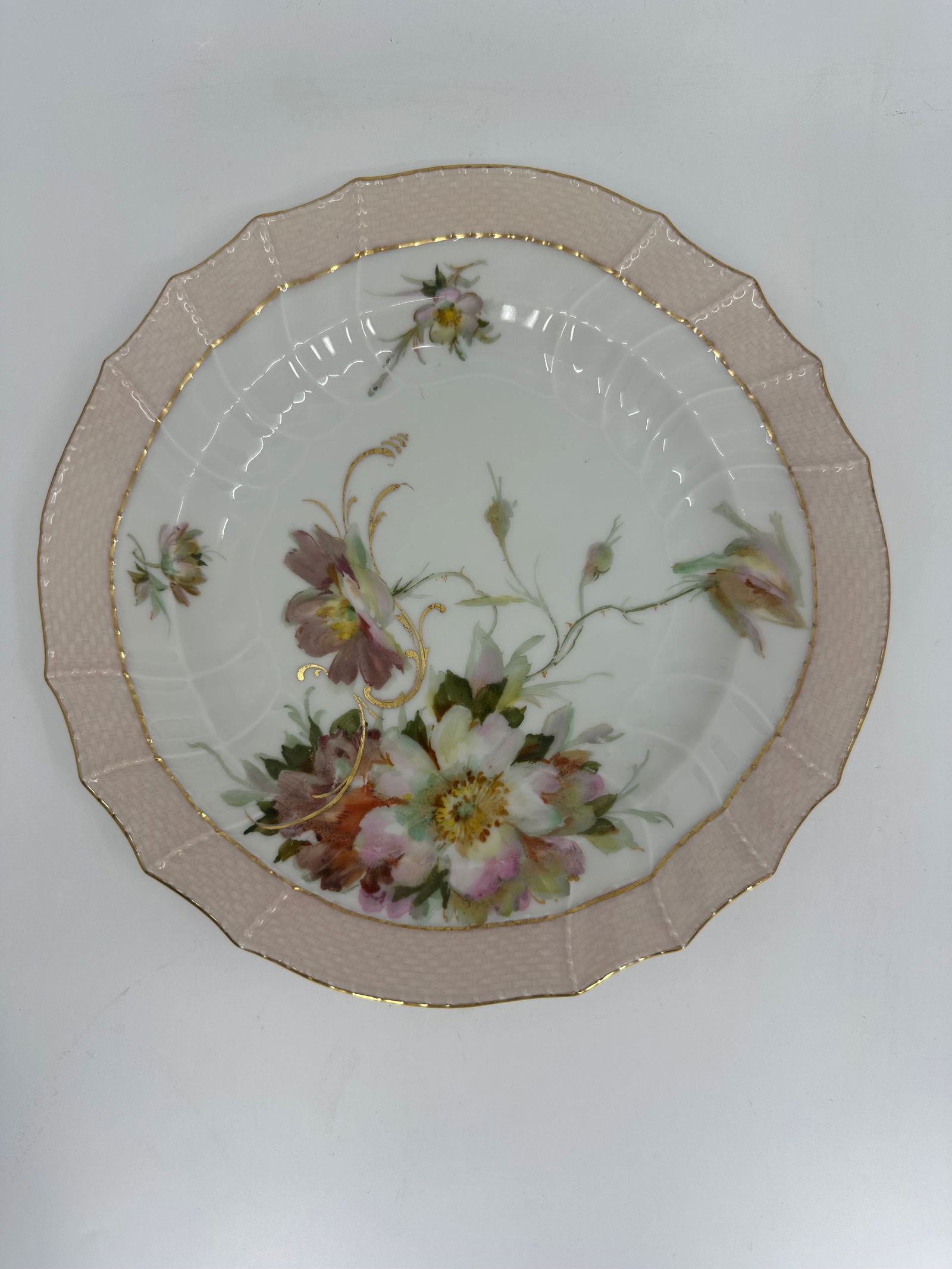 Antique KPM Floral Plate (1 of 2)