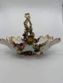 Antique meissen flower basket