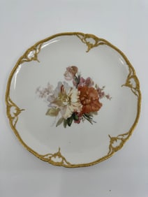 Antique KPM porcelain plate of flowers