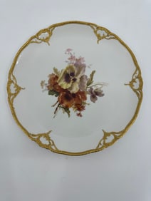 Antique KPM porcelain plate of flowers