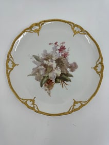 Antique KPM porcelain plate of flowers