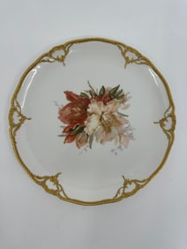 Antique KPM porcelain plate of flowers