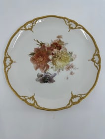 Antique KPM porcelain plate of flowers
