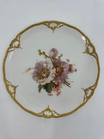 Antique KPM porcelain plate of flowers