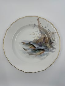 Antique Meissen porcelain fish plate