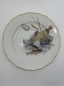 Antique Meissen porcelain fish plate