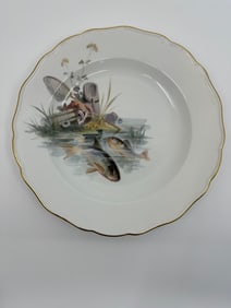 Antique Meissen porcelain fish plate