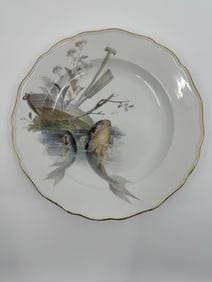 Antique Meissen porcelain fish plate