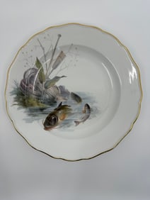 Antique Meissen porcelain fish plate