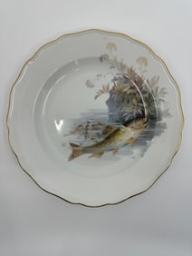 Antique Meissen porcelain fish plate