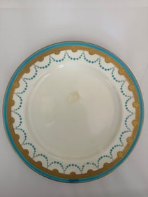 Antique Minton Porcelain Blue Plate