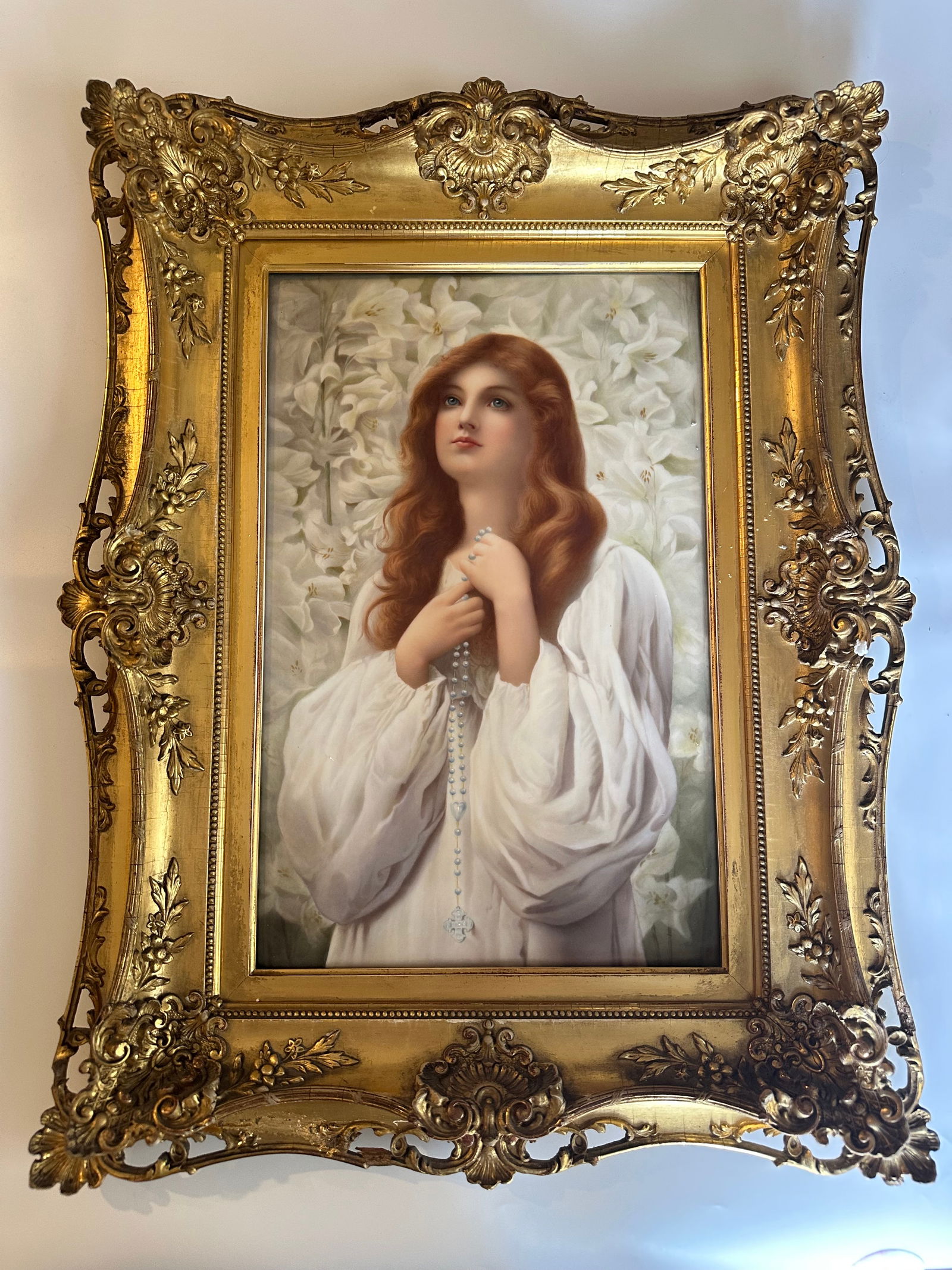 A KPM painted porcelain plaque of Devotion Berlin, late 19th/early 20th century (1 of 6)