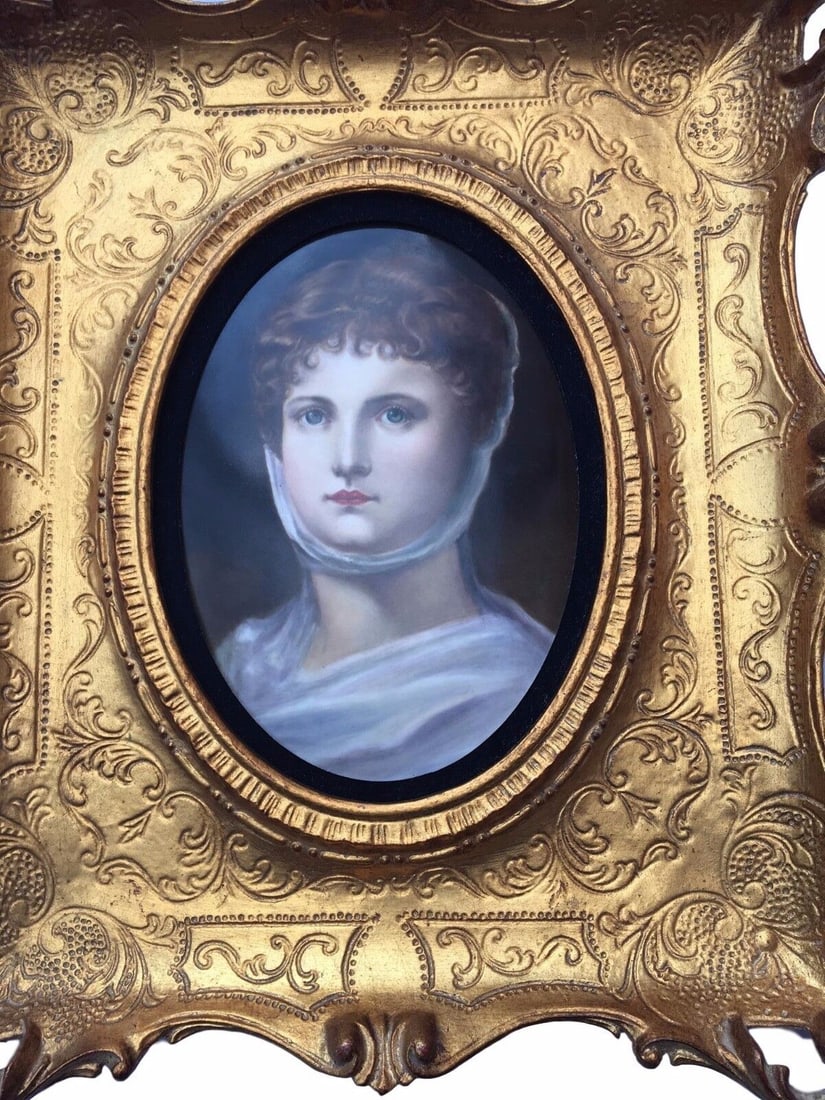 Museum Quality Antique KPM Hand Painted Porcelain Plaque of KONIGIN LOUISE: Museum Quality Antique KPM Hand Painted Porcelain Plaque of KONIGIN LOUISE