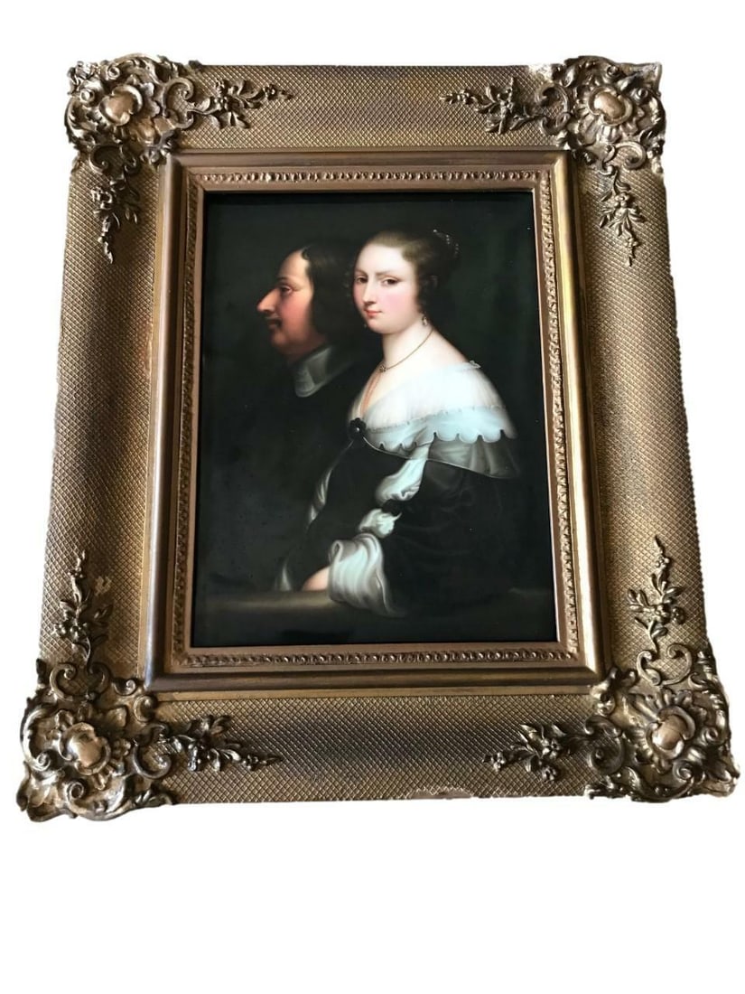 MONUMENTAL ANTIQUE KPM PORCELAIN PORTRAIT PLAQUE (1 of 4)