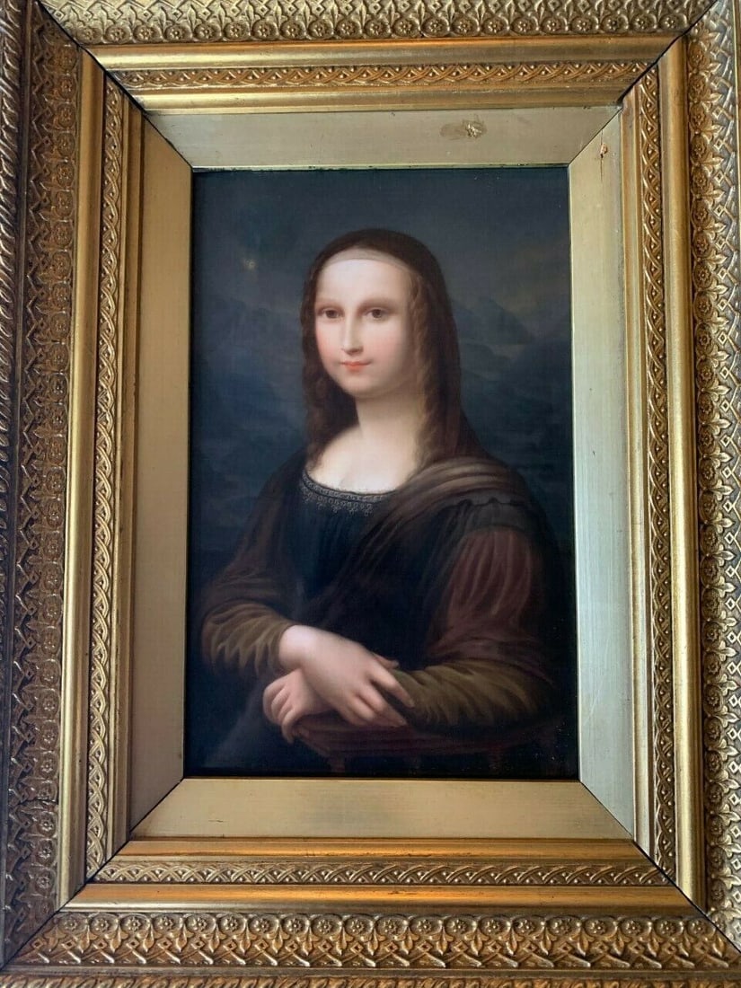 MONUMENTAL ANTIQUE KPM PORCELAIN PORTRAIT PLAQUE: Antique Berlin KPM portrait plaque half-length portrait of a Renaissance woman in,impressed monogram and sceptre marks, incised numerals, circa 1880 Signed to the lower rightWITHIN A CARVED GILTWOOD F