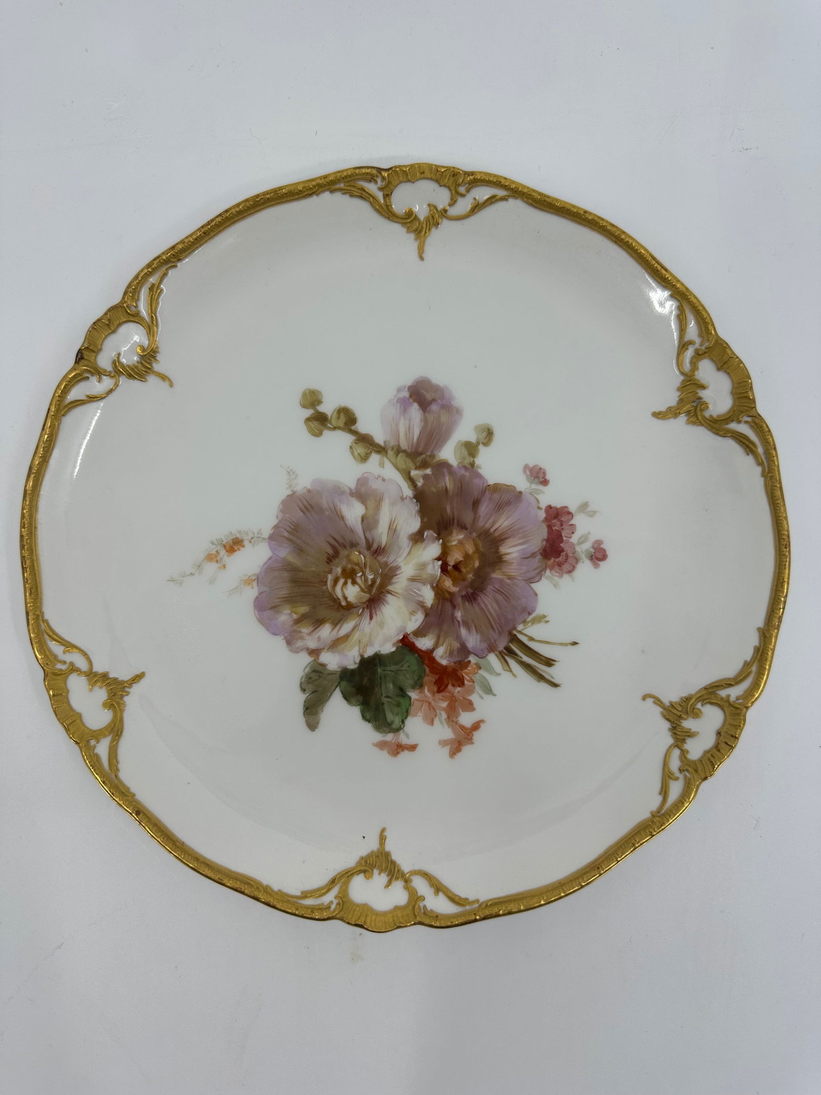 Antique KPM porcelain plate of flowers (1 of 4)