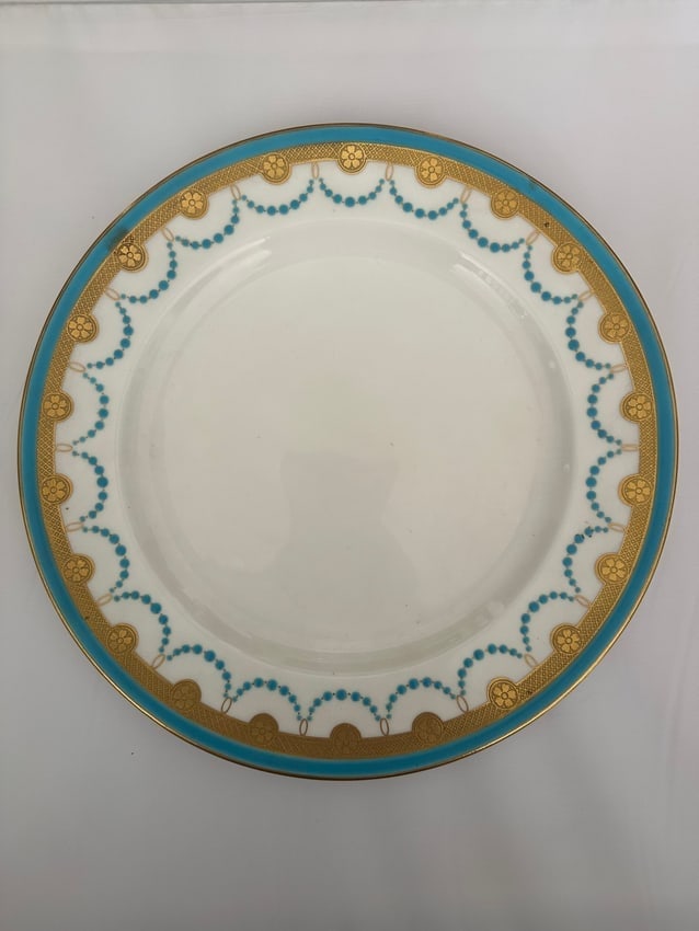 Antique Minton Porcelain Blue Plate (1 of 2)