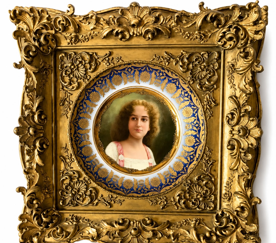 Antique Royal Vienna Porcelain Portrait Hand Painted Plate (1 of 3)
