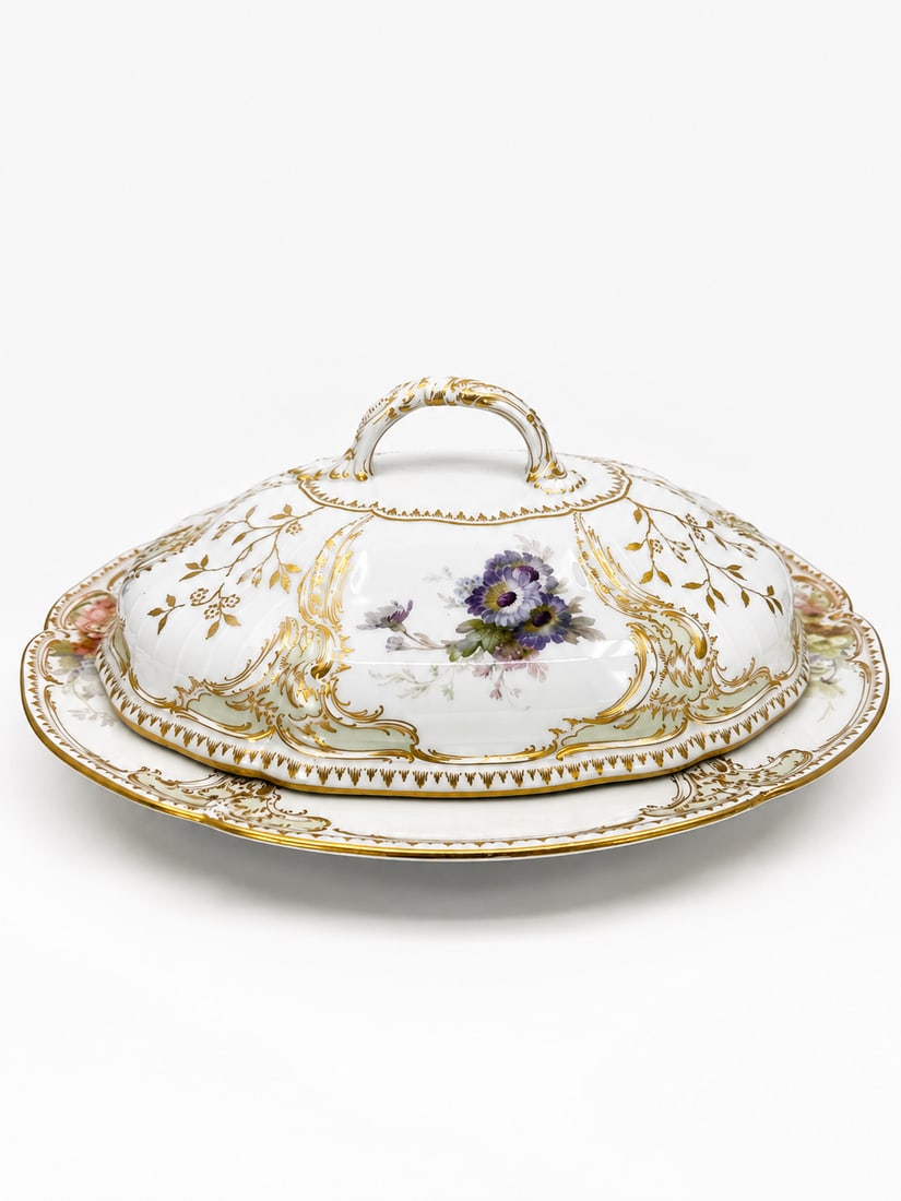 KPM Berlin Germany Hand Painted Porcelain Lidded Tureen circa 1900 Weichmalerie (1 of 11)