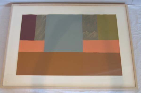 Silk Screen Color Study: Silk Screen Color Study Quality Archival Framing, Style of Robert Mangold, 22"h, 34"w.