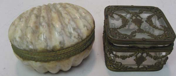 Two Small Hinged Lid Boxes