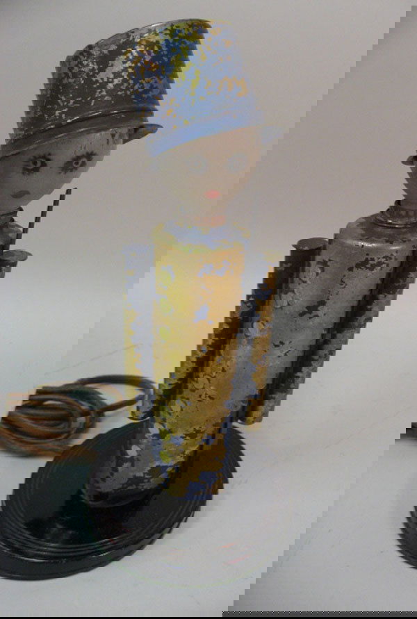 Art Deco soldier night light by Chase: Art Deco soldier night light by Chase Chase mark on bottom. Some paint loss. 9" H.