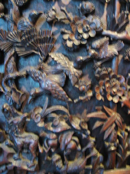 19th c. Chinese Deep-Carved Wood Plaque - 3