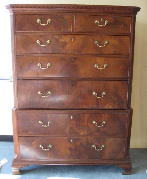 A George III Secretary Chest on Chest,