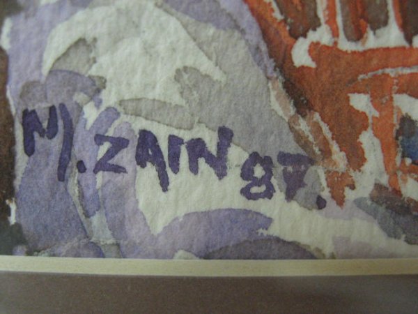 An M. Zain Watercolor, - 4