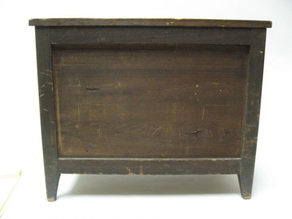 A Miniature Walnut Chest of Drawers, - 4