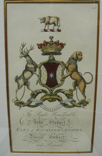Set of 4 English Heraldry Handcolored Engravings - 3