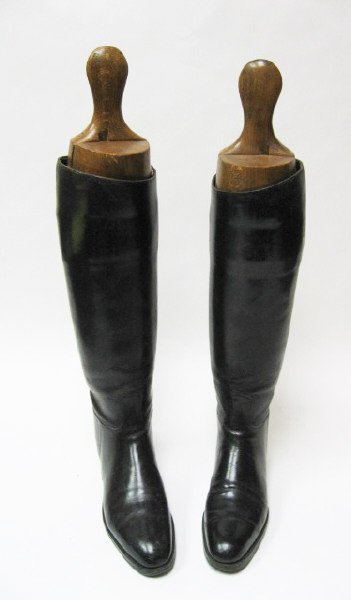 Pair English Riding Boots with trees, c.1900,