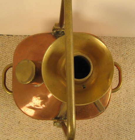 English Petrol Measure Copper & Brass, - 2