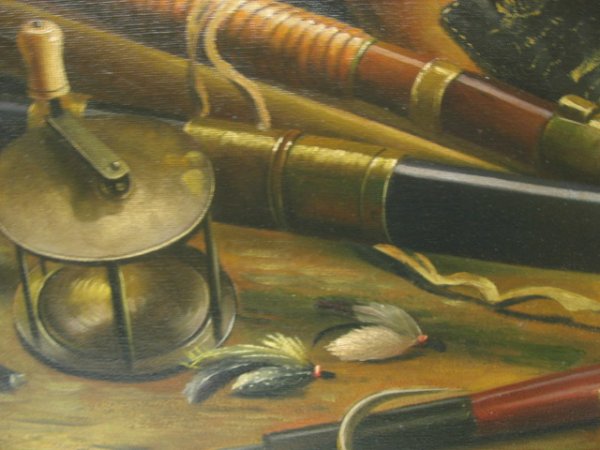 Snell Oil on Canvas of Fishing Rods & Reels - 2